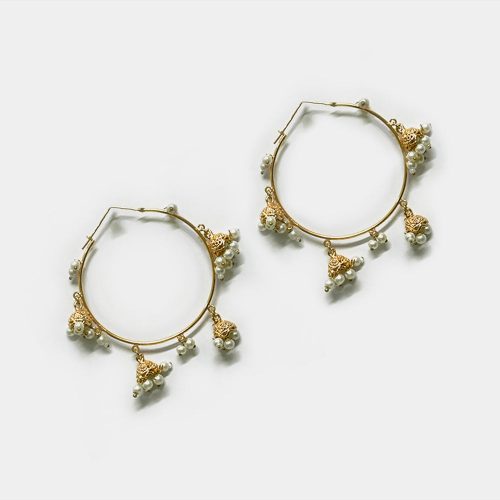 Indian Round Hoops Ring Bali Earrings