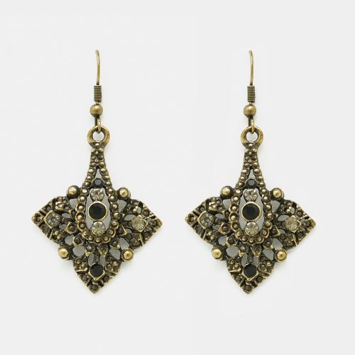 Florence Antique Style Oxidized Earrings