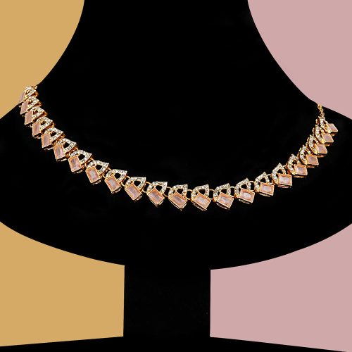 Emerald Teardrop Sequare Necklace